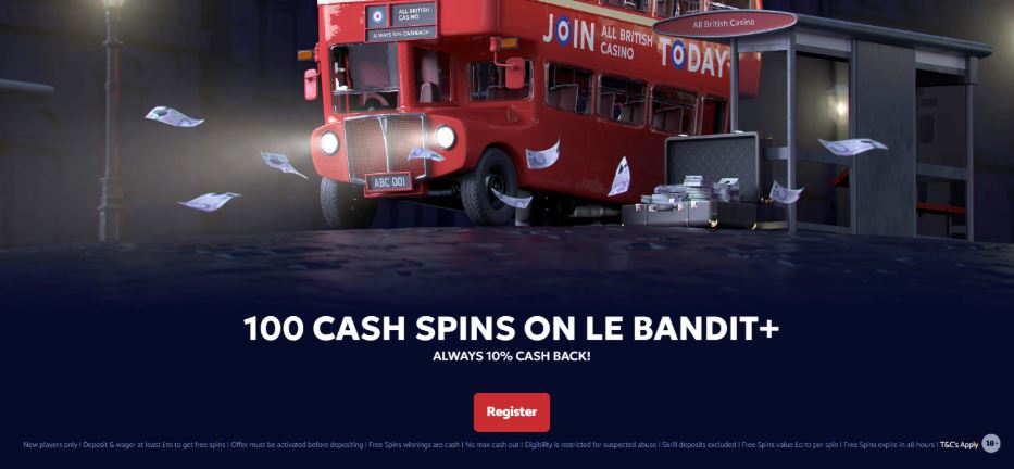 All British Casino Welcome Bonus