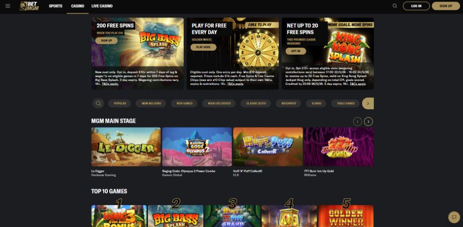 BetMGM Casino - No Wagering Casino