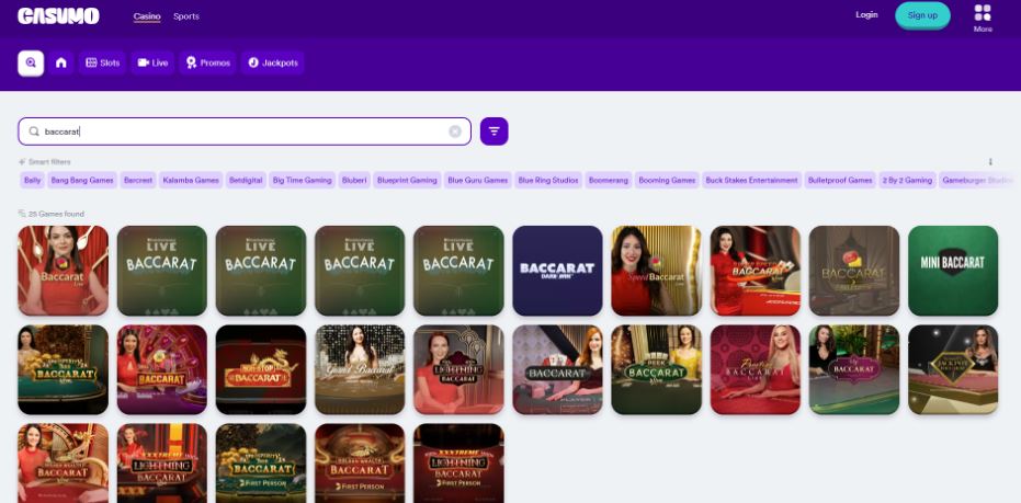Casumo Casino - Baccarat Casinos