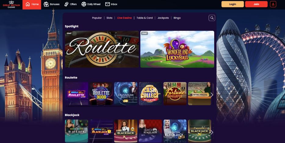 Great Britain Casino - Blackjack Casinos