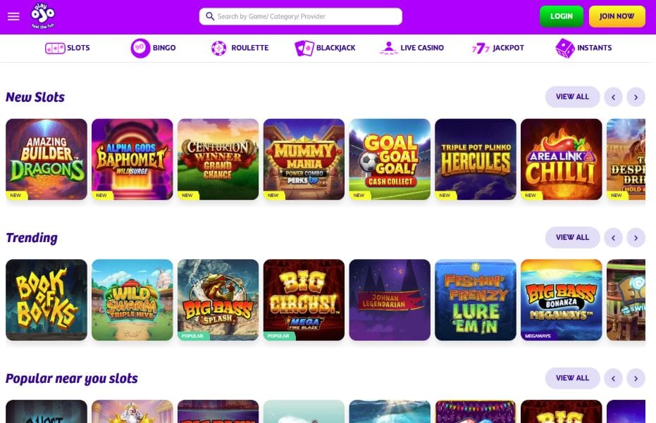 PlayOJO Casino - Hacksaw Gaming Casinos