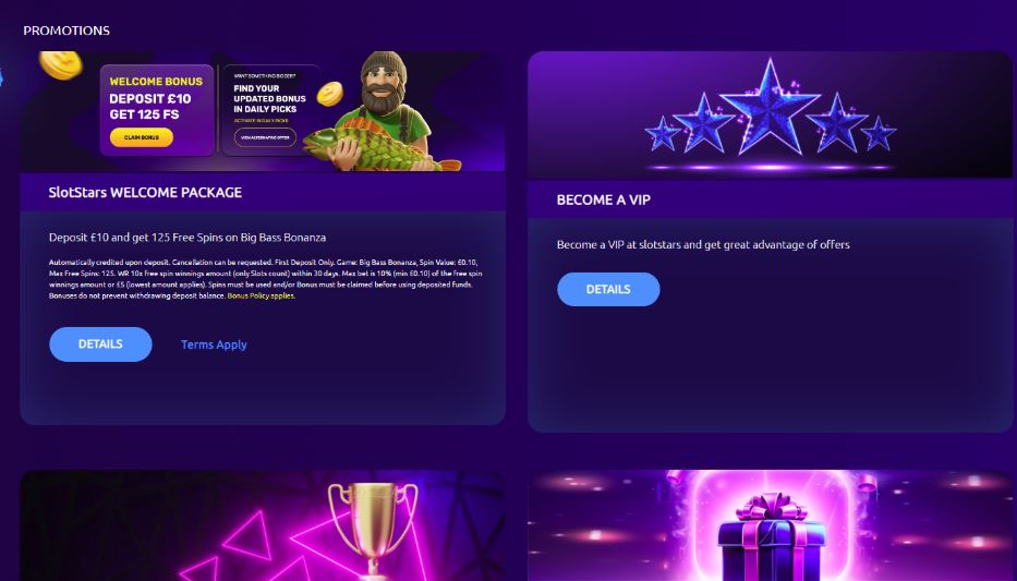SlotStars Casino - Promotions Beyond the Welcome Offer