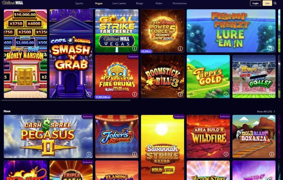 William Hill Casino Game Selection