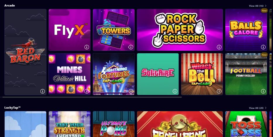 William Hill Casino - Instant Wins and Other Games