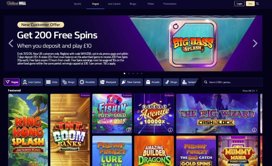 William Hill Casino - No Wagering Casino