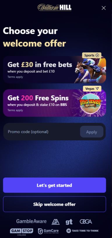 William Hill Casino Open New Account