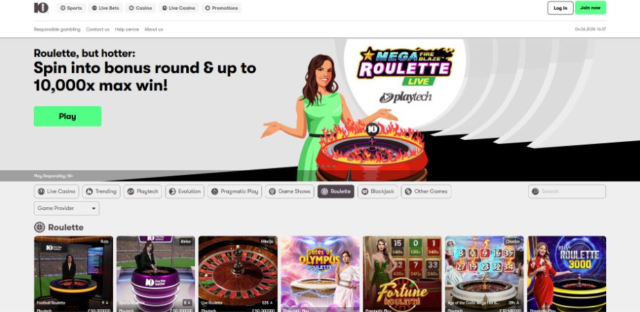 10Bet Casino - Roulette Casinos