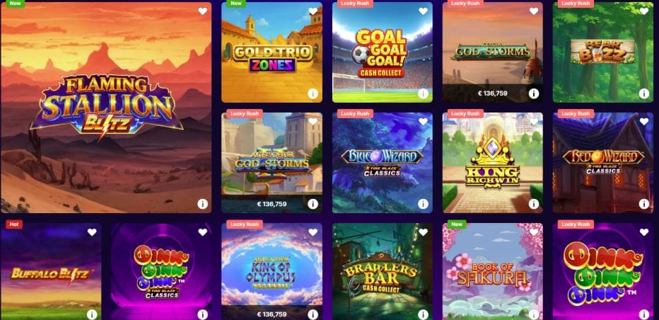 BOYLE Casino Game Selection