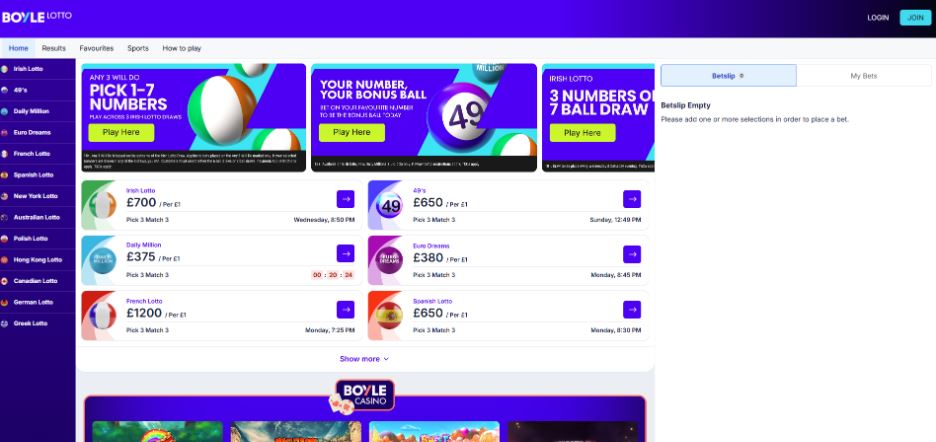 BOYLE Casino Lottery