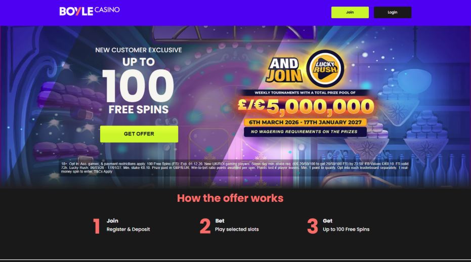 BOYLE Casino Welcome Bonus
