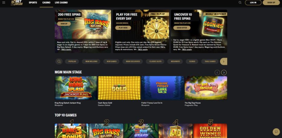 BetMGM Casino - Debit Card Casinos