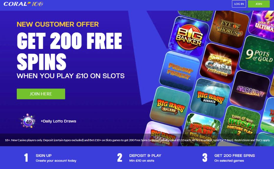 Coral Casino Welcome Bonus