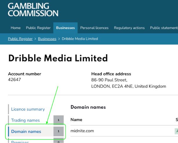 Dribble Media Limited Gambling Commossion