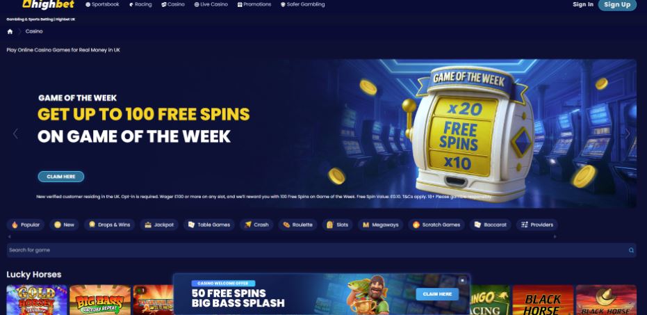 HighBet Casino - 50 FS