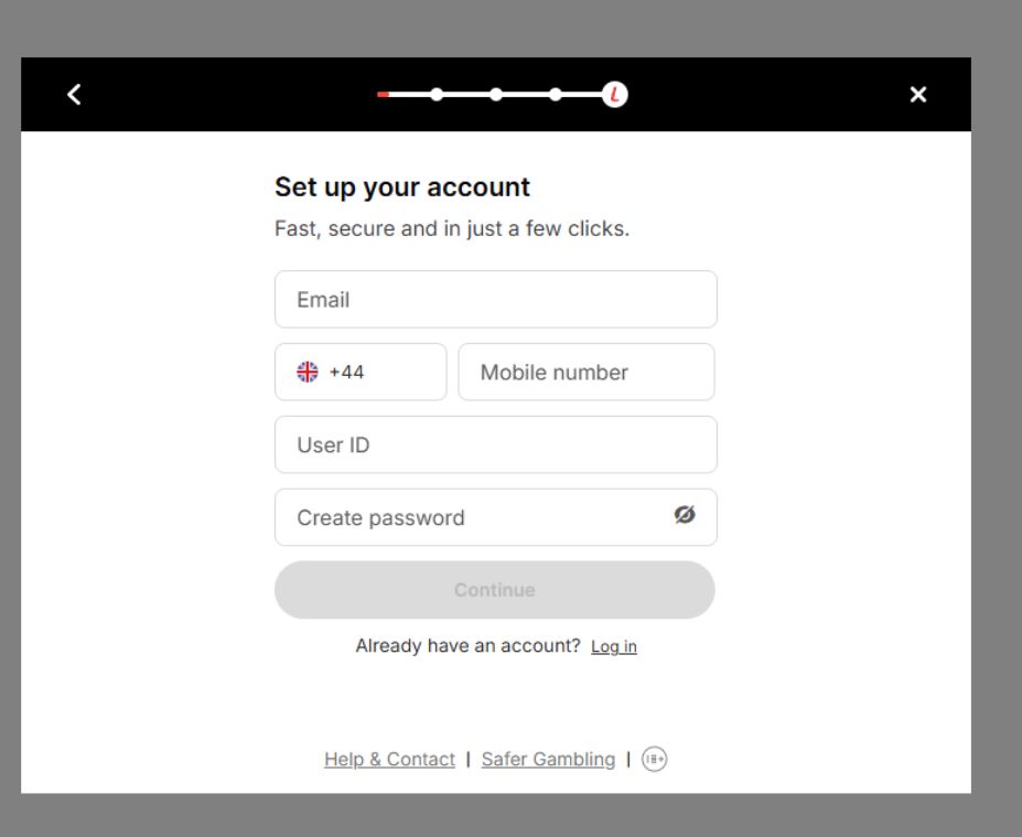 Ladbrokes Casino Registration Process