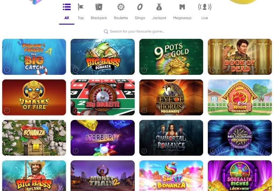 MrQ Casino Game Selection