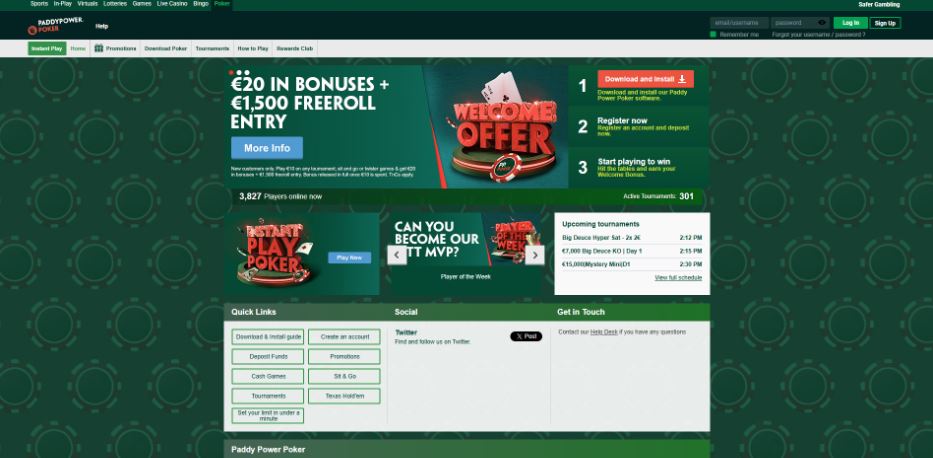 Paddy Power - Best Stakes Poker Sites