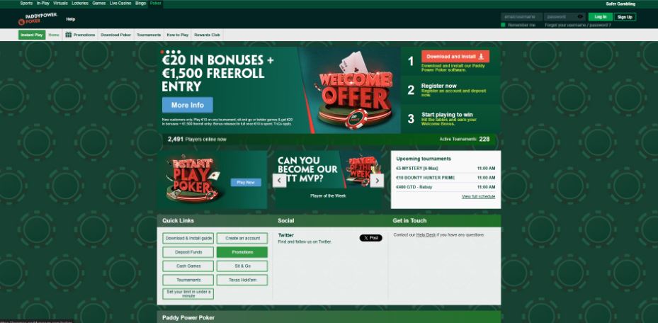 Paddy Power Casino - Low Stakes Poker Sites