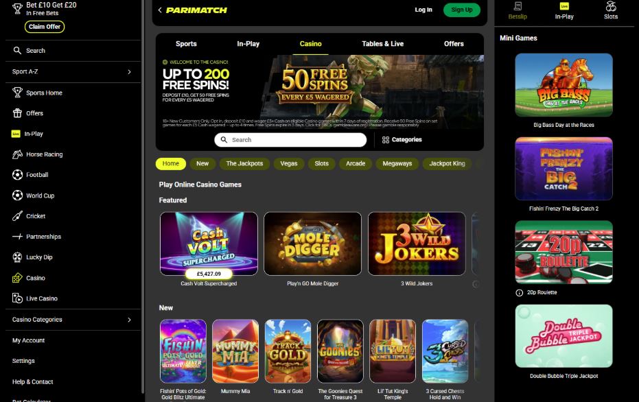 Parimatch Casino - 30 FS