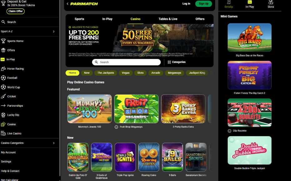 Parimatch Casino - Debit Card Casinos
