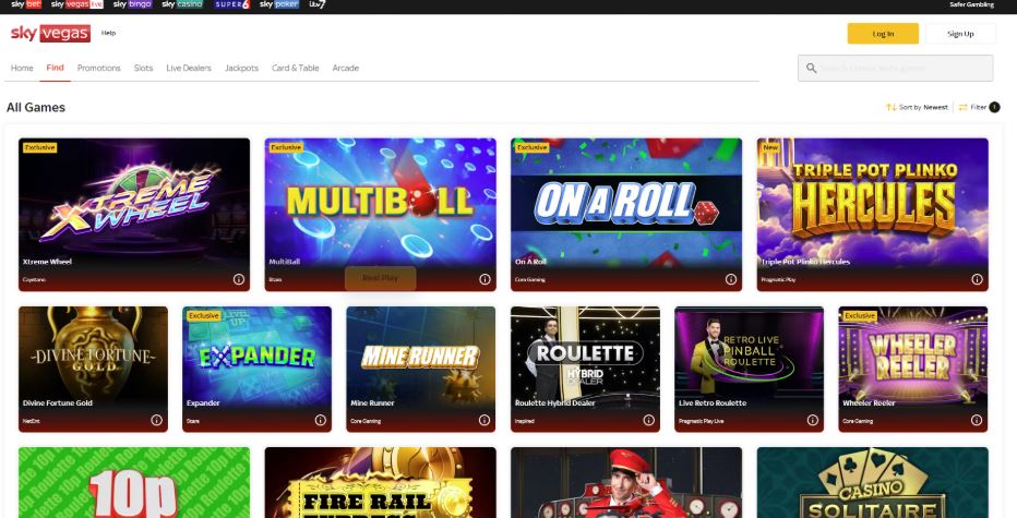SkyVegas - Best Low Volatility Slots Casinos