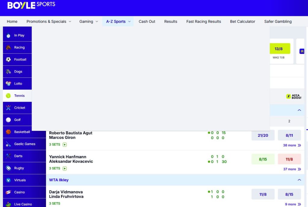 boylesports tennis betting