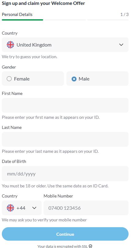 BetVictor Casino Registration Process