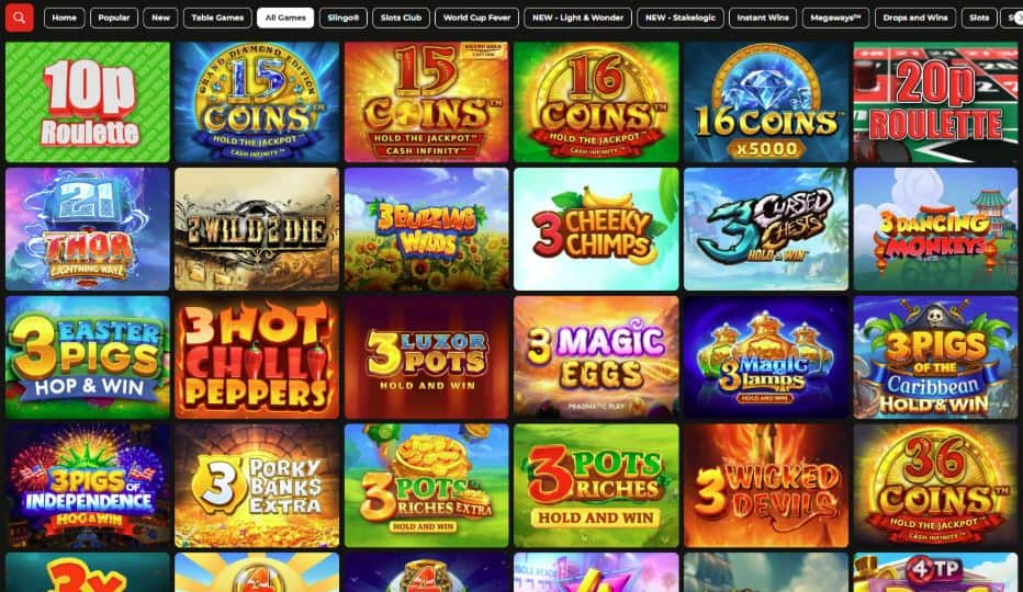Dragon Bet Casino Game Selection