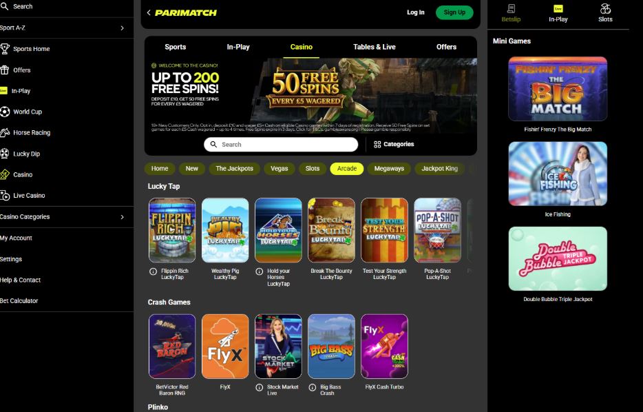 Parimatch Casino - Best Crash Gambling Sites