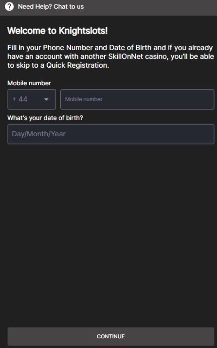 Knight Slots Online Casino Registration