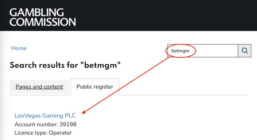 LeoVegas UKGC public register