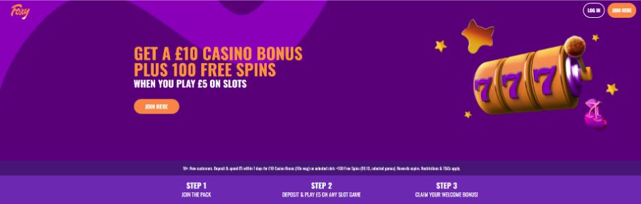 Foxy Bingo Welcome Bonus