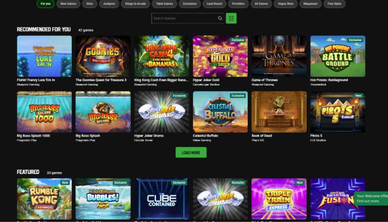 Unibet Casino Game