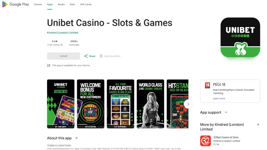 Unibet Casino Mobile