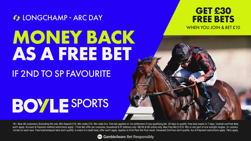 BOYLE Sports Longchamp Offer - Bet £10 Get £30 + MONEY BACK IF 2ND TO SP FAV