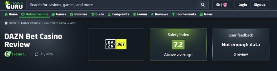 DAZN Bet Reputation